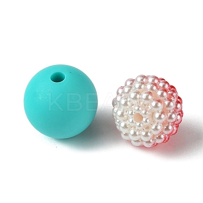 DIY Round Silicone & Acrylic & Berry Beads Making Findings Kits DIY-FS0006-26A-1
