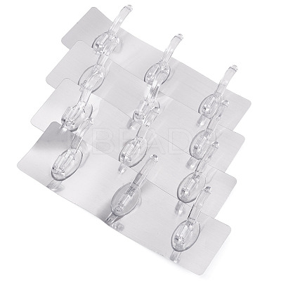 Self-adhesive Acrylic Wall Hook Hangers AJEW-TADJ0001-09B-01-1