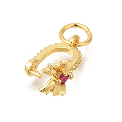 Rack Plating Brass Micro Pave Cubic Zirconia Ice Pick Pinch Bails KK-F883-14G-02-1