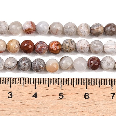 Natural Mexican Agate Beads Strands G-G345-B01-6mm-1