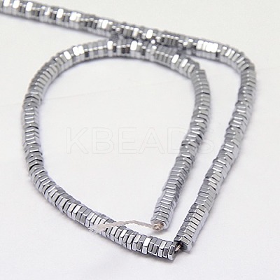 Electroplate Non-magnetic Synthetic Hematite Beads Strands G-J165-4mm-08-1