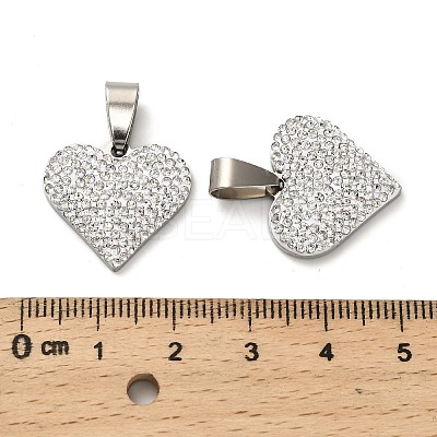 201 Stainless Steel Clay Pendants STAS-R166-02C-P-1