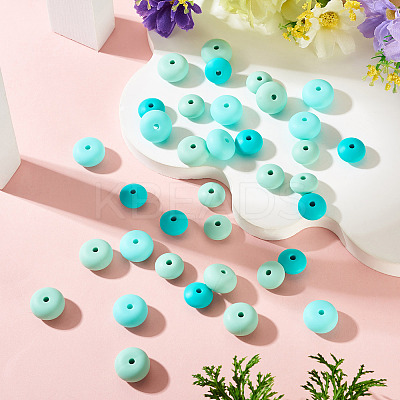 40Pcs 4 Styles Silicone Beads SIL-TADJ0001-07B-1