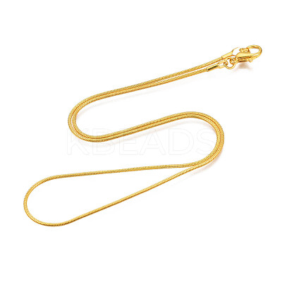 Brass Round Snake Chain Necklaces NJEW-R171-02-1