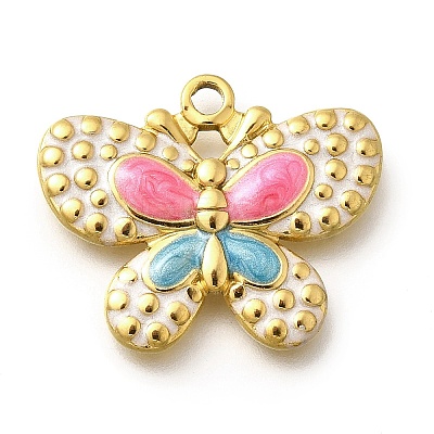 304 Stainless Steel Enamel Pendants LS-STAS-Q347-03G-1