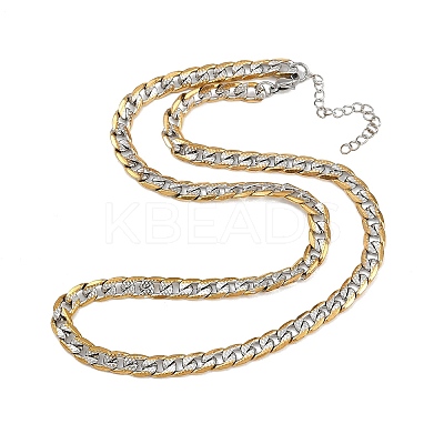 6MM 304 Stainless Steel Cuban Link Chain Necklaces for Women NJEW-G177-01GP-1