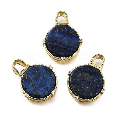 Brass Micro Pave Cubic Zirconia Pendants KK-S523-16G-C-1