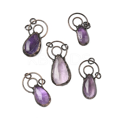 Natural Amethyst Big Pendants G-L623-01R-1