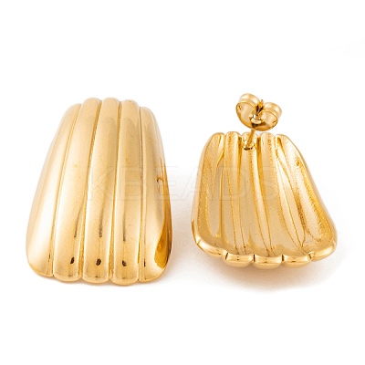 Ion Plating(IP) 304 Stainless Steel Stud Earrings for Women EJEW-L272-032G-02-1