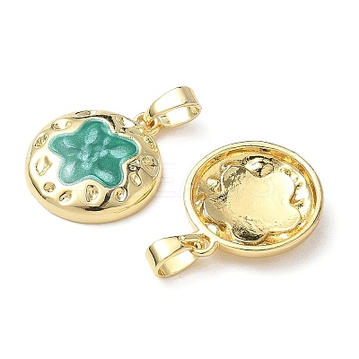 Brass Enamel Pendants KK-I371-30G-03-1
