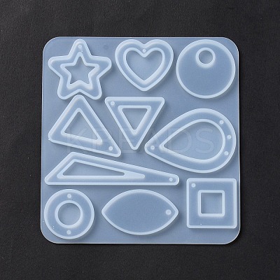DIY Geometrical Pendant Silicone Molds DIY-F134-06-1