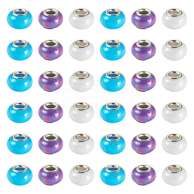 150Pcs Opaque Resin European Beads RESI-TA0004-72A-1