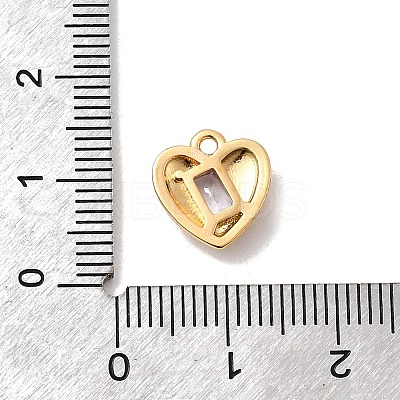 Brass with Cubic Zirconia Charms KK-Z131-17G-1