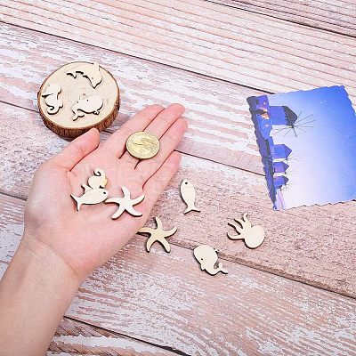 Wooden Cabochons WOOD-NB0001-17-1