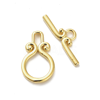 Brass Toggle Clasps KK-M314-02G-1