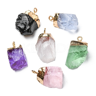 Resin Imitation Gemstone Pendants RESI-D050-09LG-1