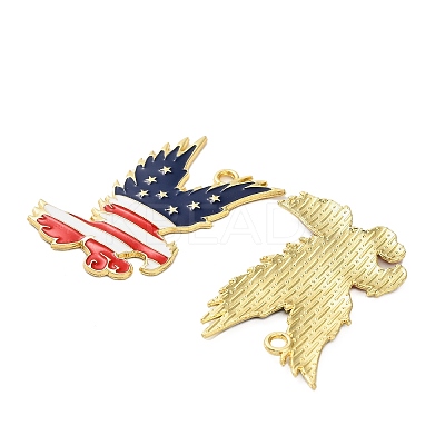 Independence Day Alloy Enamel Pendants ENAM-G229-06G-01-1