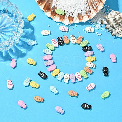 45Pcs 9 Colors Baking Paint Alloy Beads FIND-CJ0003-26-1