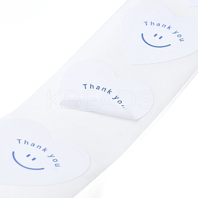 500Pcs Heart with Thank You Roll Stickers DIY-U008-01C-1