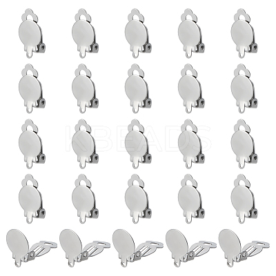 80Pcs 304 Stainless Steel Clip-on Earring Findings STAS-ME0001-59-1