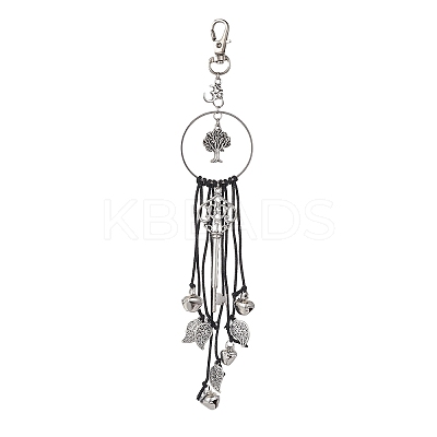 Alloy Leaf & Tree Pendants Decoraiton HJEW-JM01283-02-1
