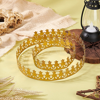 Crown Brass Ribbon for Lamp Cover Decoration AJEW-WH0348-381A-1