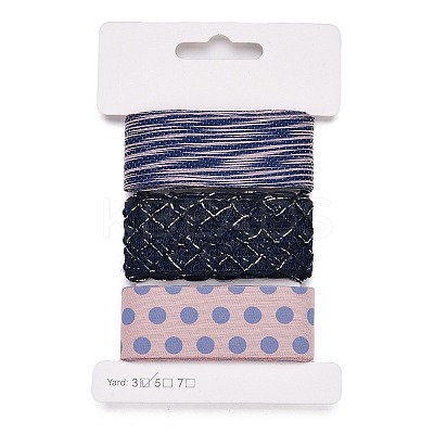 9 Yards 3 Styles Polyester Ribbon SRIB-A014-F01-1