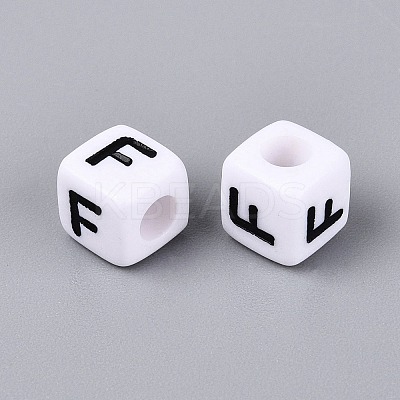 Opaque Acrylic Beads SACR-N020-04A-F-1