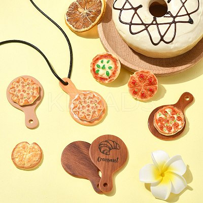 50Pcs 10 Style Resin Imitation Pizza FIND-CJ0004-34-1