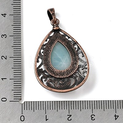 Natural Flower Amazonite Pendants G-A297-05R-11-1