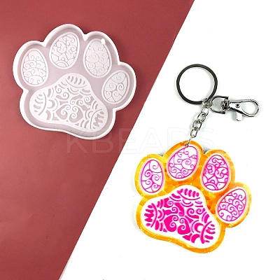 DIY Dog Paw Print Pendant Silicone Molds PW-WG99751-01-1