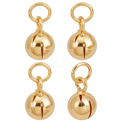 4Pcs 925 Sterling Silver Plain Bell Charms FIND-BC0014-30B-1