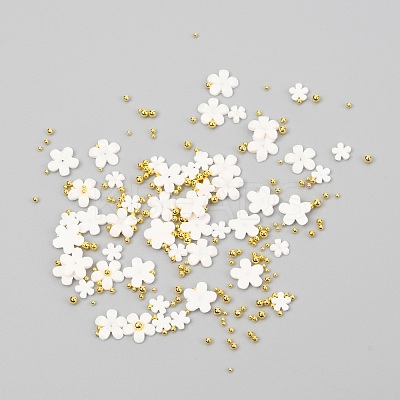 Flower Plastic Cabochons Nail X-MRMJ-I001-03D-1