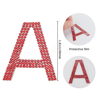 Glitter Hotfix Rhinestone Iron on Patches DIY-WH0183-09C-1