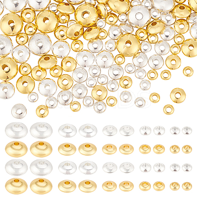 160Pcs 10 Style Brass Beads KK-BC0013-01-1
