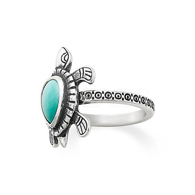 Retro Alloy and Synthetic Turquoise Finger Rings FS-WG1C352-04-1