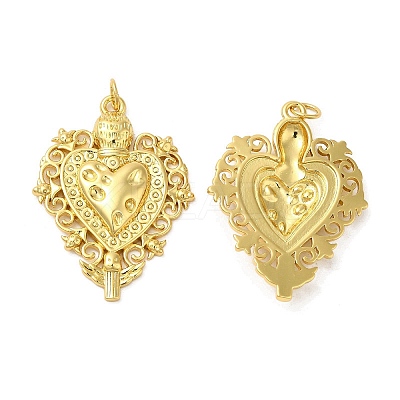 Rack Plating Brass Pendants KK-C030-21G-1