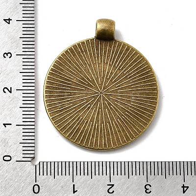 Vintage Tibetan Style Alloy Pendant Cabochon Bezel Settings X-TIBEP-M018-102AB-NF-1
