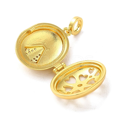 Brass Micro Pave Clear Cubic Zirconia Pendants FIND-Z041-14A-1