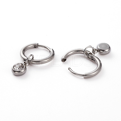304 Stainless Steel Huggie Hoop Earrings X-EJEW-JE04449-02-1