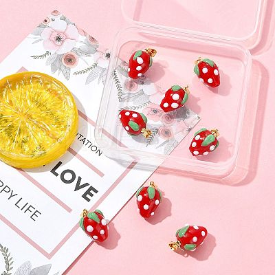 8Pcs Handmade Lampwork Pendants LAMP-FS0001-52B-1