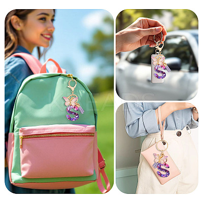 Resin Butterfly Pendant Keychains KEYC-TAC0034-03S-1