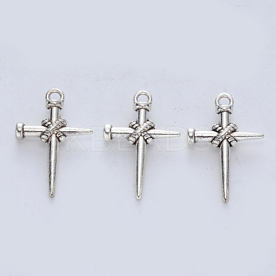 Tibetan Style Alloy Pendants X-TIBE-R316-109AS-RS-1