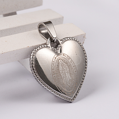 Non-Tarnish 304 Stainless Steel Religion Pendants X-STAS-M232-11P-1
