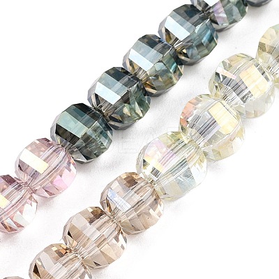 Rondelle Transparent Glass Beads Strands GLAA-T023-33B-1
