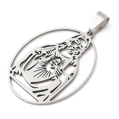201 Stainless Steel Pendants STAS-Q341-25P-1