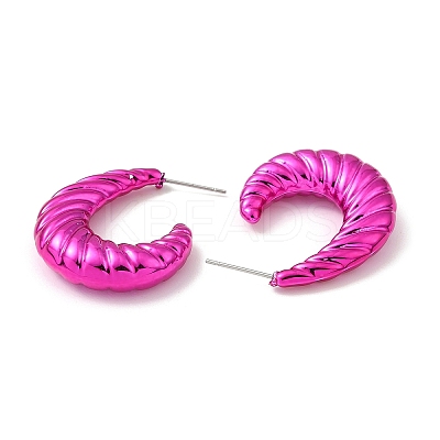 Croissant Acrylic Stud Earrings EJEW-P251-37-1
