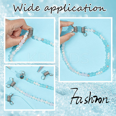 10Pcs 201 Stainless Steel Mini Spring Bead Clamps for Beading Jewelry Making TOOL-SC0001-49-1