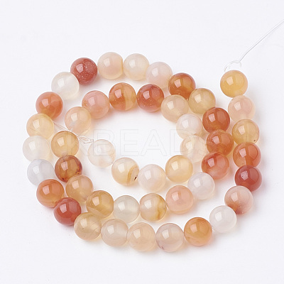 Natural Carnelian Beads Strands G-S295-13-8mm-1