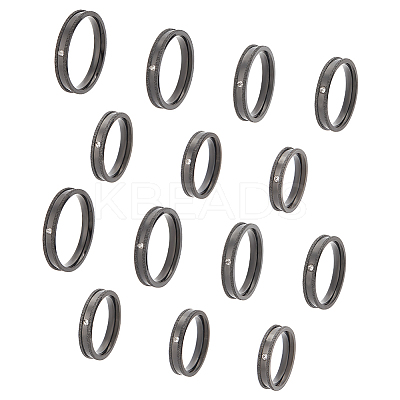 14Pcs 7 Size Crystal Rhinestone Grooved Finger Ring RJEW-UN0002-55EB-1